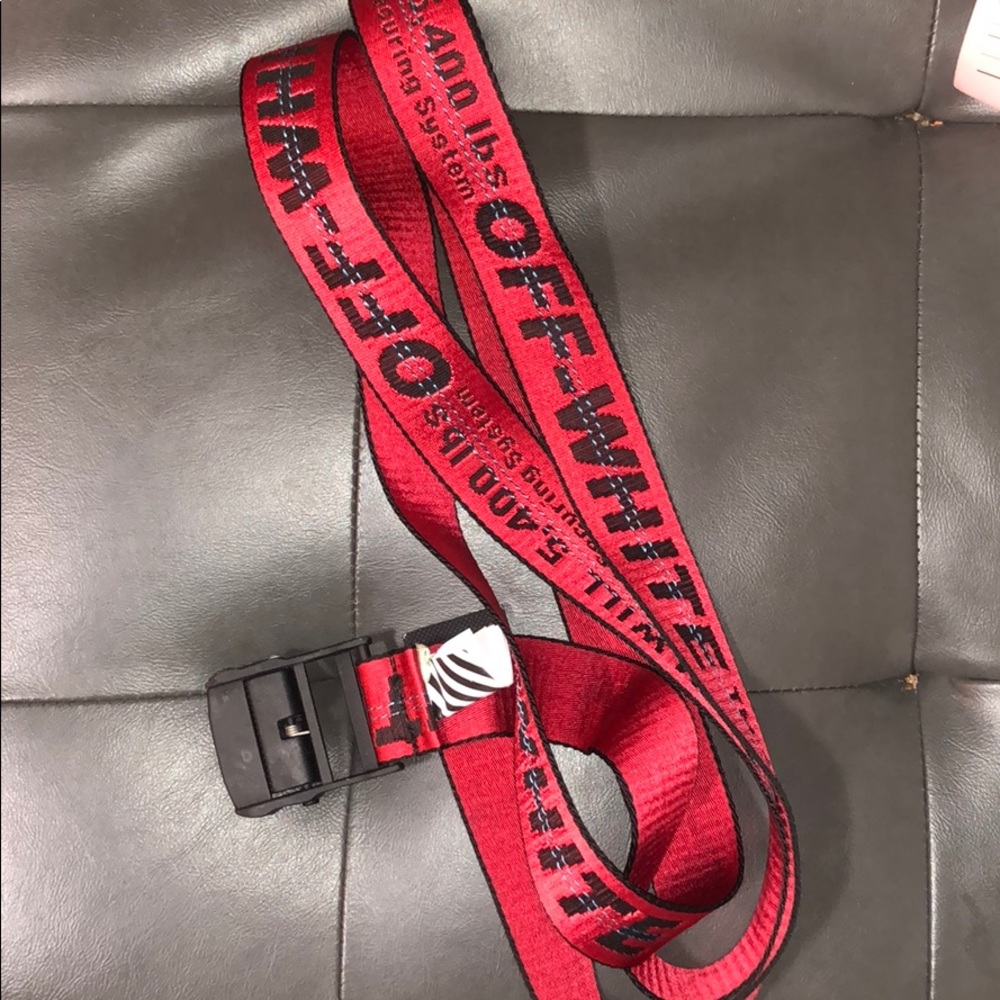 Red off-white belt